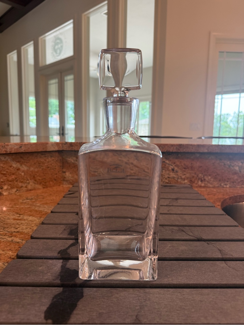 NWOT Badash Handblown Lead Crystal Square Decanter with Stopper